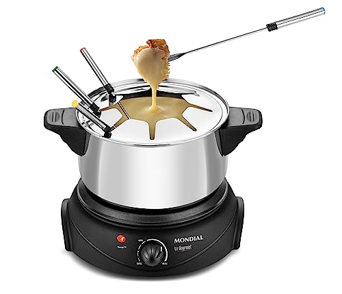 Panela Elétrica de Fondue, Mondial, Preto/Preta, 1200W, 220V - FD-02