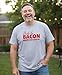 Body by Bacon T-Shirt Funny Food Lover Graphic Tee Novelty Humor for Big Guy Men Women Ash