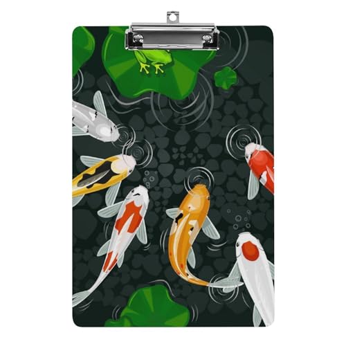 Porte-formulaires carpe feuille d'étang A4 clipboard avec pince documents