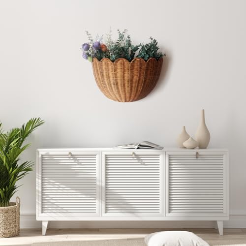 Cestas de mimbre para pared rusticas 15x28 cm para cocina 6