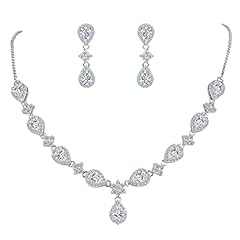 Clear - Necklace Earrings Set
