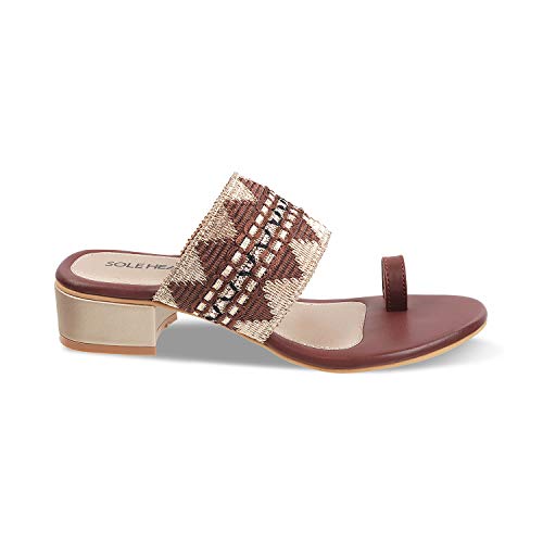 Image of SOLE HEAD Brown Women Sandal