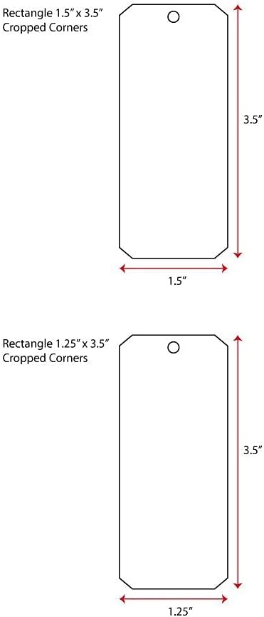 25 Acrylic Keychains Blank Rectangle - Bars Clear 1/8" Thick (Optional Key Ring) (1.5" x 3.5" with Key Ring)