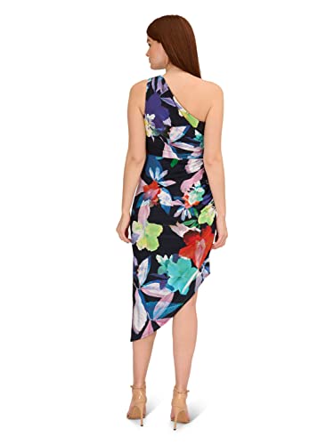 Image of Adrianna Papell Women's One Shoulder Printed Dress