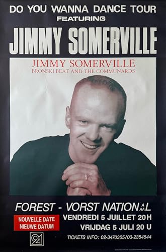 Poster Jimmy Somerville Original Belgique 1991 Affiche Collection 63X96