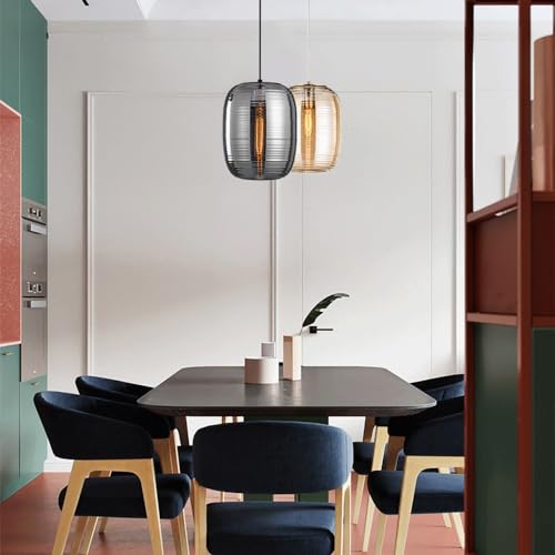 Lámpara colgante de cristal estilo nórdico E27 para decoración 3