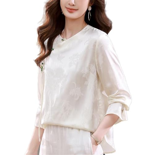 Chemise à Manches Longues Femmes GUOYUXIAO Style Traditionnel
