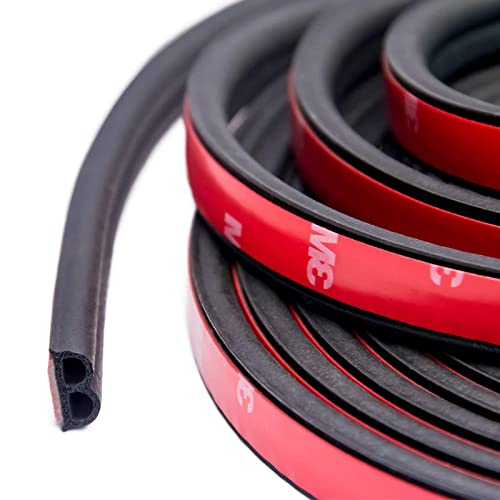 Image of Car Door Edge Guard(65ft/20M), FOXNSK Universal B Shape Car Rubber Seal Strip Trim Automotive Self Adhesive Weatherstrip for Car Window Door Protector Soundproofing Noise Insulation