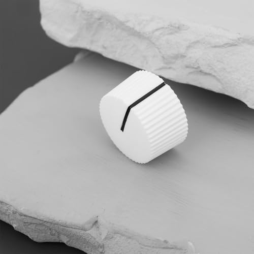 Be In Your Mind 10Pcs Equipment Control Knob 6.4mm Round Hole for Speaker Power Amplifier, White