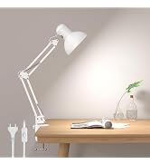 Lampe de bureau RS PRO LED 21 W, avec base A visser Bras réglable, Blanc 230 V ac Lampe fournie 1040 mm 580 mm | RS