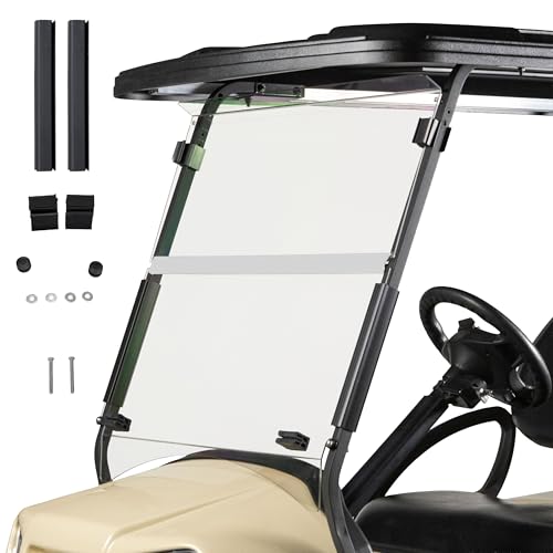 RedDot Golf Cart Folding Windshield Compatible with Club Car Onward | Clear | 1/4 Inch Impact Resistant Acrylic | Compatible with 2017-Up Models