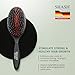 SHASH Since 1869 Hand Made In Germany - Nylon, 100% First Cut Boar Bristle Brush Suitable For Normal to Thick Hair - Gently Detangles, No Pulling or Split Ends - Softens Improves Texture, (Medium)