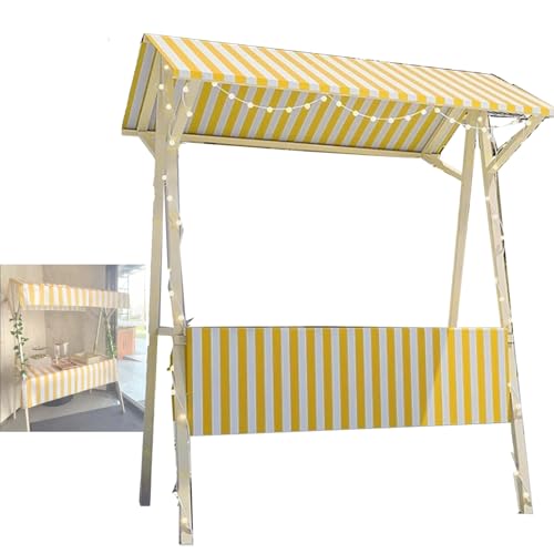 Foldable Hot Dog Stand Cart With Canopy Umbrella