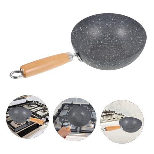 Wok pequeño de hierro fundido con superficie antiadherente miniatura 6