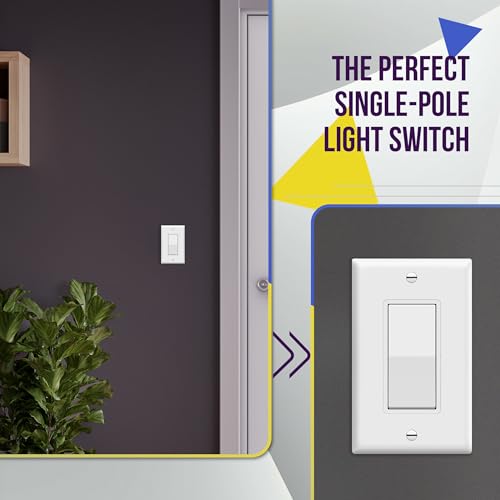 image for ENERLITES Decorator Paddle Light Switch with Wall Plates, Wall Decor S
