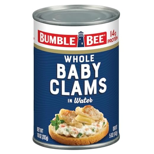 Bumble Bee Whole Baby Canned Clams, 10 oz Can - Ready to Eat - 14g Protein per Serving - Gluten Free