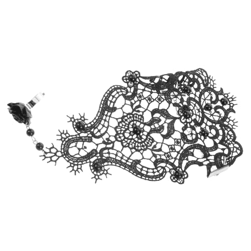 BESTYASH Lace Gloves for Tea Party Ring Bracelet Unique Victorian Style Accessory for Women Elegant Evening