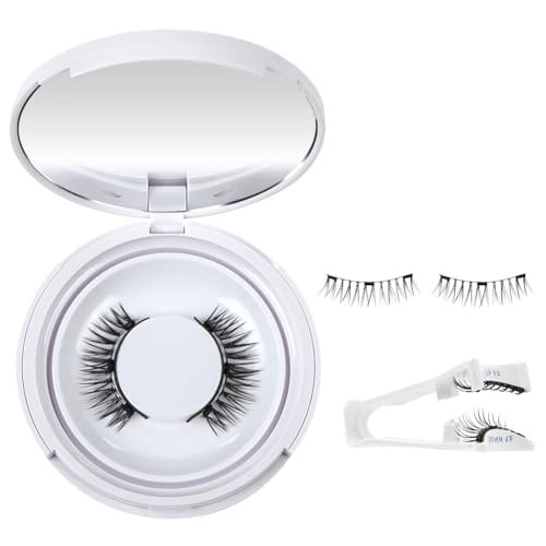 BUTBU Ciglia Magnetiche, Ciglia Magnetiche Naturali, Non c'è bisogno di Colla, Riutilizzabili con Applicatore, Look Naturale, Facile da Indossare e Rimuovere