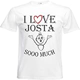 T-shirt « I Love Josta » pour homme, femme et enfant - Couleur : blanc. - Blanc - Small