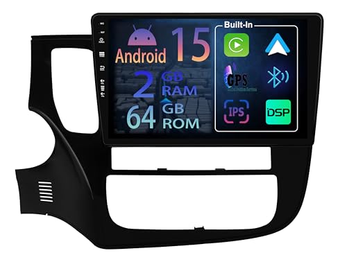 Autoradio Android 15 Mitsubishi Outlander : navigation GPS et écran tactile 10 pouces sans fil