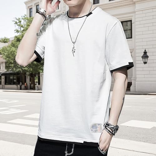 3 Pack Men's Short Sleeve Crewneck Cotton T-Shirt Moisture Wicking Graphic Print Casual Athletic Shirts2