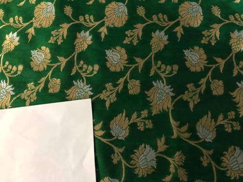Tissu brocart en soie jacquard rigide floral pour vêtements structurés - 4