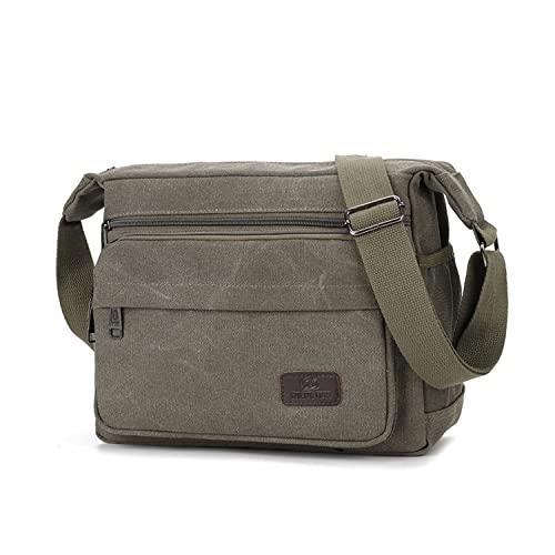 Freiesoldaten Múltiples Bolsillos Bandolera de Mensajero Casual Bolso de Lona Exterior Senderismo Pesca Acampar Trabajando Bolso Bandolera Cover