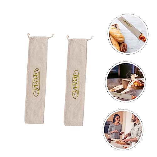 Pan bolsas de lino lavables BESTYASH reutilizables para guardar pan y repostería 7