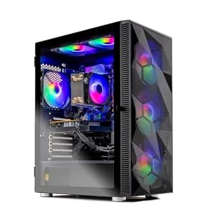 Skytech Gaming Storm Gaming PC, AMD Ryzen 5 5500 3.6GHz, NVIDIA RTX 5050 8GB, 1TB NVMe SSD, 32GB DDR4 RAM 3200, 650W Gold PSU, Wi-Fi, Win 11, Desktop