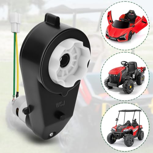 2Pcs 12V Electric Motor Gearbox Powered for Kids Ride On Toys Car,550 12V 40000RPM Powered Wheels Motor Gearbox High Speed Engine RS550 Drive Engine Trax Upgrade Replacement Parts