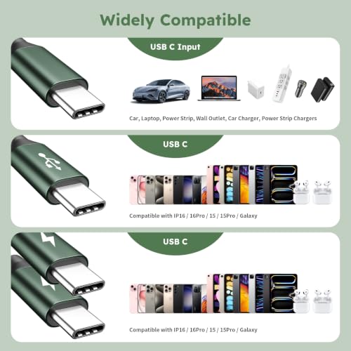 Image of USB C Splitter Multi Charging Cable, 4FT Charger Cables for Multiple Device