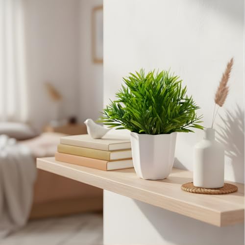 Image of fancymart Artificial Mini Bamboo Bunch in Pot - 22 cm Height, Perfect for Tabletop Decoration | Ideal for Home & Office Decor