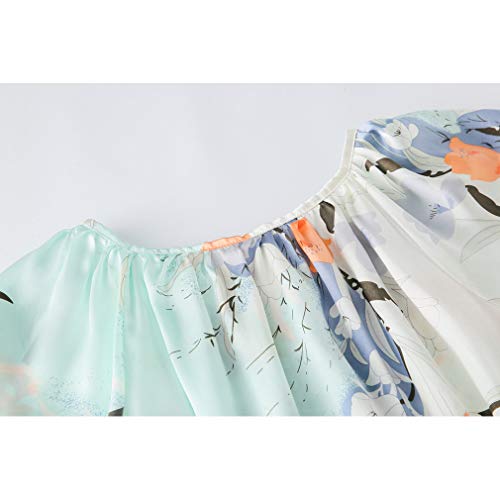 Maxfeel 100% Pure Mulberry Silk Nightgown Classic Nightwear Floral Sleepwear Multicolor (Xxl, 7) #TOP3