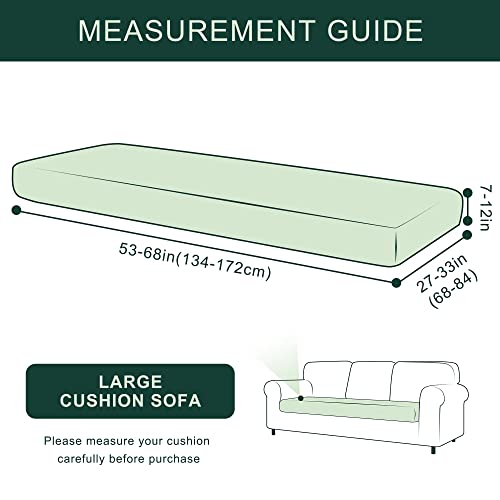 Image of CHUN YI Stretch Couch Cushion Cover Suitable for 3 Settee, Sofa Seat Slipcover with Spandex Jacquard Fabric(Large,Dove Grey)