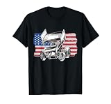 Sprint Car Racing USA Flag T-Shirt, Men, Black, 3X-Large