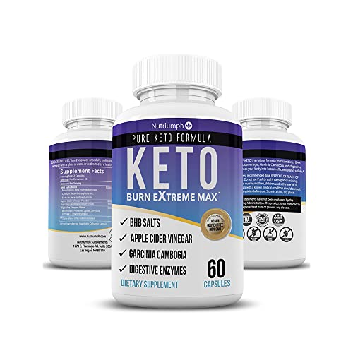 Nutriumph Keto BHB exogenous ketones | Keto Diet Pills | Advanced Ketone Supplement for Women & Men | BHB Salts, Apple Cider Vinegar, Garcinia Cambogia & Digestive Enzymes - 30 Day Supply