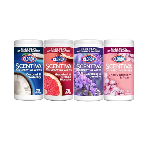 CLOROX Scentiva Disinfecting Wipes Bundle...