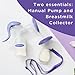Lansinoh Manual Breast Pump and Silicone Breast Pump Bundle for Breastfeeding Moms
