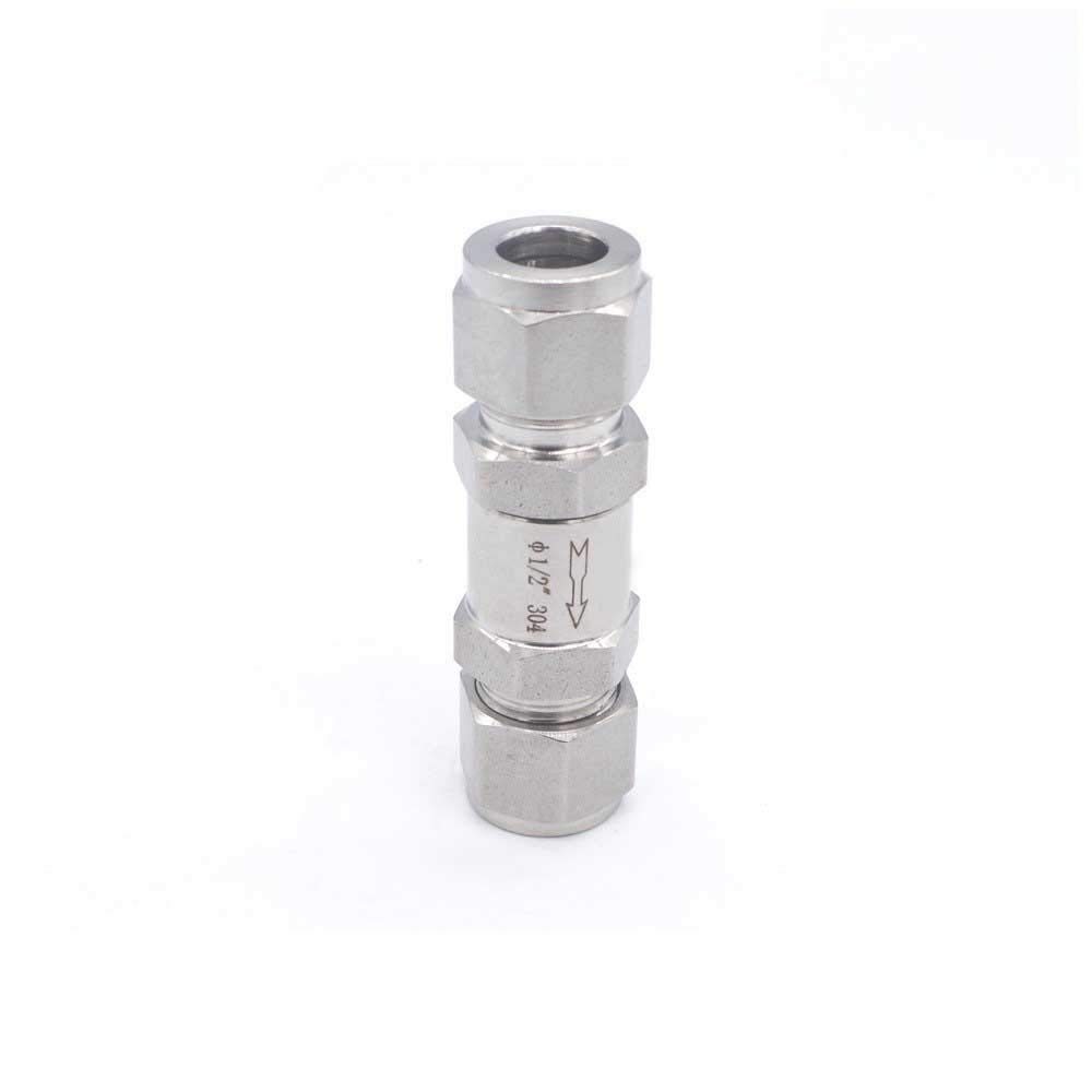 Válvula de retención del compresor aire Acero inoxidable 316 Mini 1/4 1/8 3/8 1/2 3 mm 6 8 10 for gas(1/8 Inch)