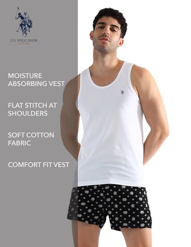 Image of U.S. Polo ASSN. Men's PV002 Cotton Stretch Anti Bacterial Premium Vest