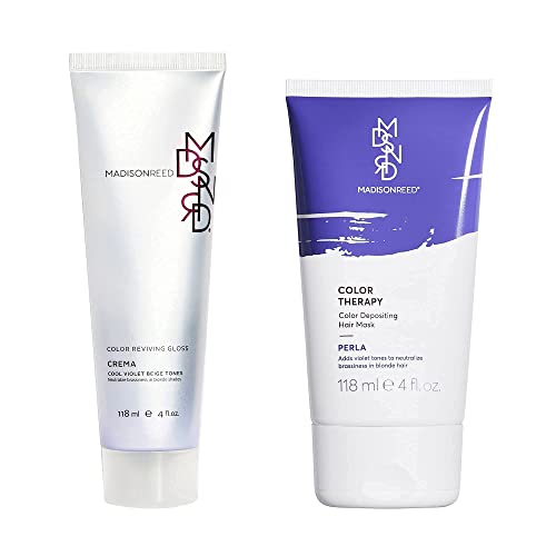 Madison Reed Hair Color Maintenance Set, Cool Blonde, Color Reviving Gloss & Color Therapy Color Depositing Hair Mask, 4 Fl Oz (118mL) + 4 Fl Oz (118mL)