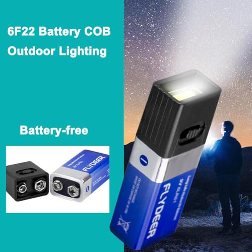 Image of 9 Volt LED Portable Flashlight- High Lumens Mini LED Flashlight, Compact 9 Volt Pocket Torch for Camping, Hiking, and Emergency Use (1Pcs)