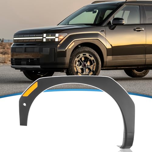 UPGRADE Front Wheel Apron Compatible with 2024-2025 Hyundai Santa Fe Front Fender Flare with Sensor Hole Textured Black 87711-R6030(Driver Side)