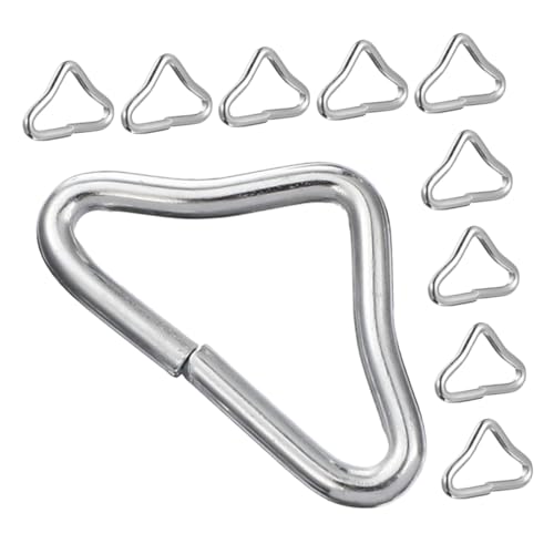 BESPORTBLE 25Pcs Wear Resistant Trampoline Rings Triangle Ring Buckles for Compatible with Various Trampoline Models Enhance Jumping Experience Easy to Use
