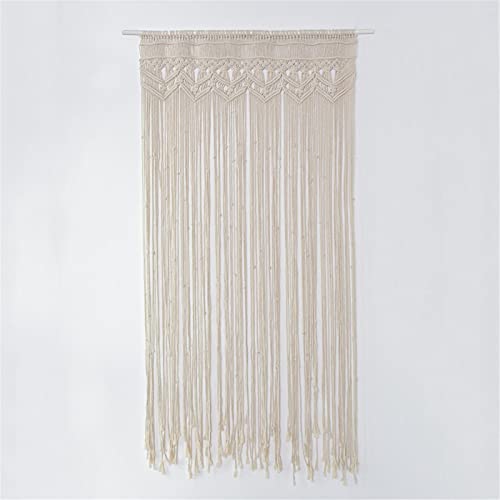Cortina De La Puerta, Tapicería De Decoración De La Pared Macrame, Cortina De Puerta De Punto De Hilo De Algodón para Decoración De Telón De Fondo De Fiesta De Boda, 90x180cm
