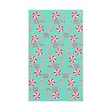 Subtle Fuck Trump Peppermint Hand Towel FDT Candy Cane Home Decor Democrat Gift for Men and Women On Christmas Anti Trump Christmas Bath Kitchen Towel Liberal Gift for Him Her