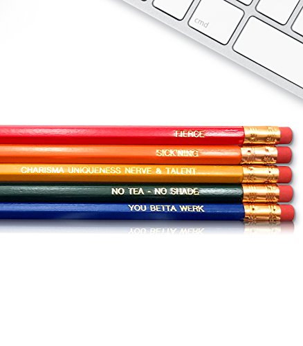 Fresh Prints of CT Ru Paul - Inspirational Pencils Engraved With Funny And Motivational Sayings For School And The Office