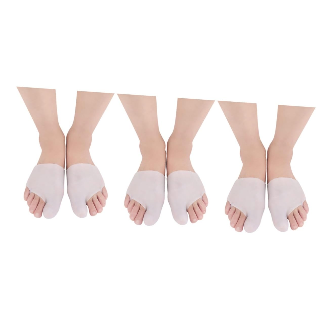 NOLITOY 3 Pairs Bunion Foot Separators Feet Care Tool White