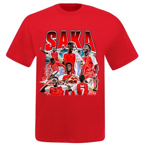 Camiseta Saka Gooners en algodón unisex para apasionados seguidores del fútbol londinense