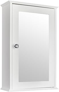 Bonnlo Bathroom Cabinet Wall Mount Mirrored Medicine Cabinet Storage Org...